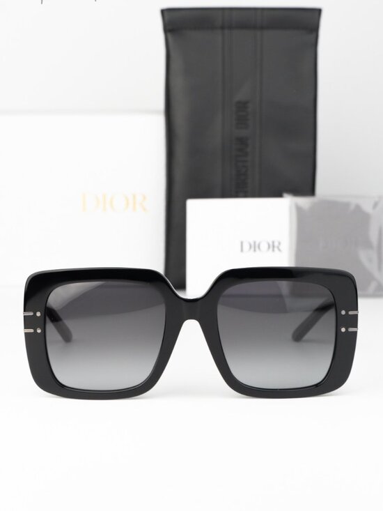 Dior Women Sunglasses Black Grey Gradient Square DIORSIGNATURE S11F 14A1 NEW main image 6